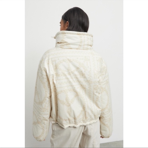 BDG Isla Linen Printed Puffer Jacket - Picture 4 of 7